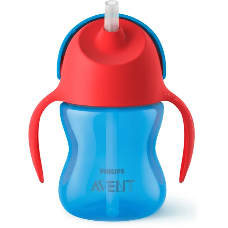 Philips Avent Bendy Straw SCF796/01 9m+ bögre rugalmas szívószállal Blue 200 ml