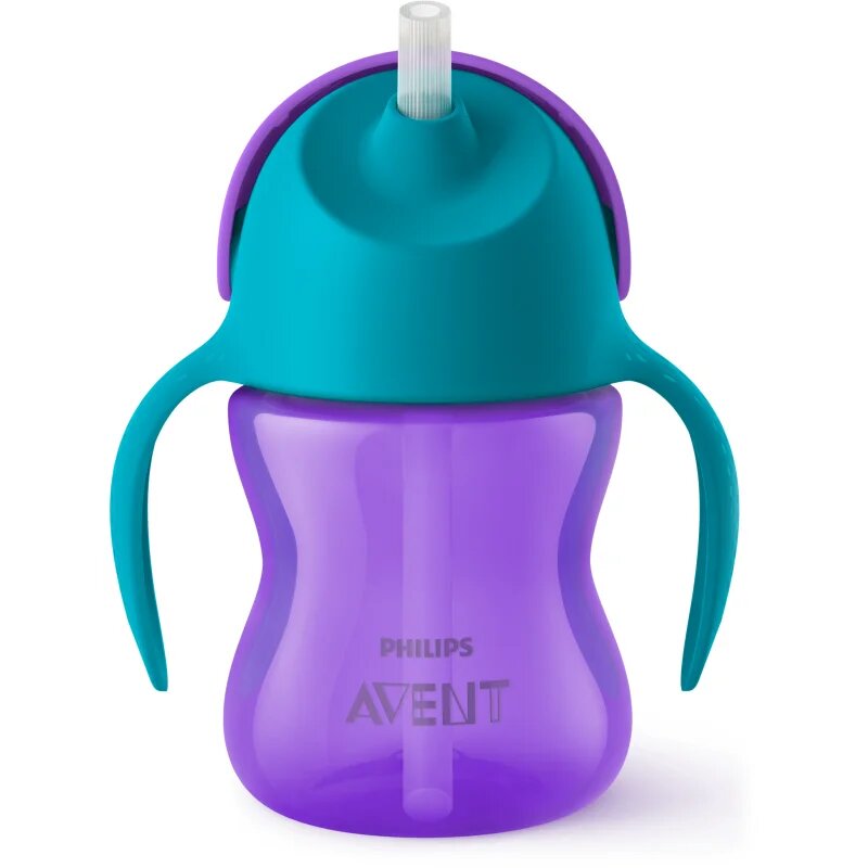 Philips Avent Bendy Straw SCF796/02 9m+ bögre rugalmas szívószállal Purple 1 db