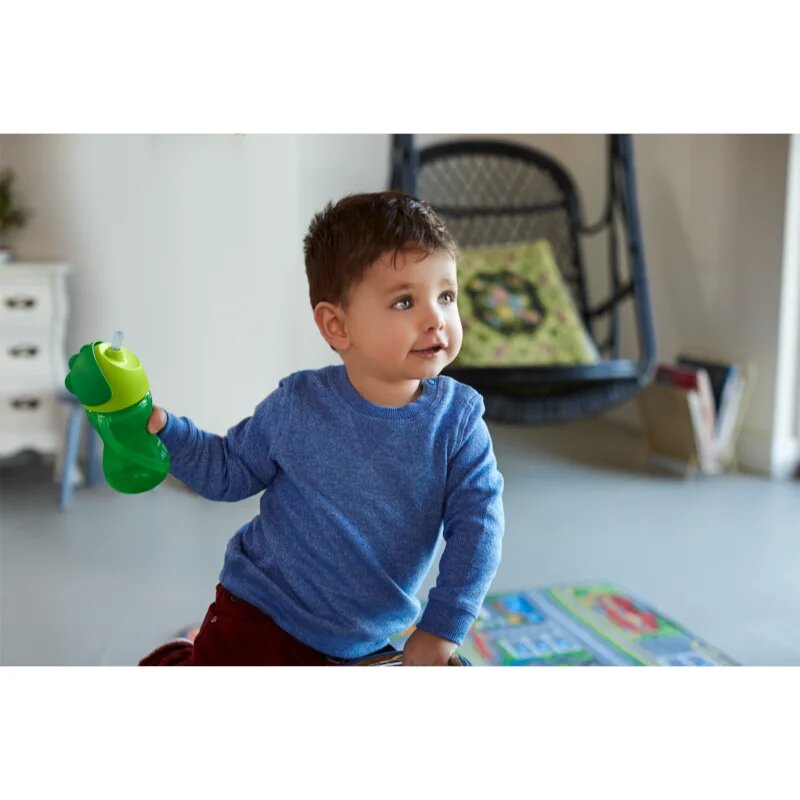 Philips Avent Bendy Straw SCF798/01 12m+ bögre rugalmas szívószállal Green 300 ml