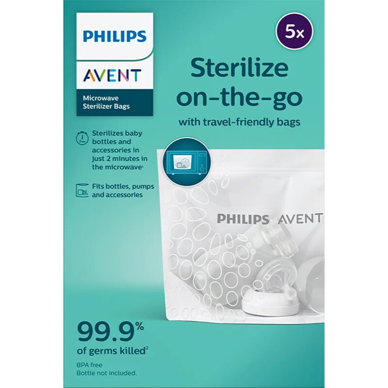 Philips Avent Steriliser bags SCF297/05 sterilizációs zacskók mikrohullámú sütőbe 5 db
