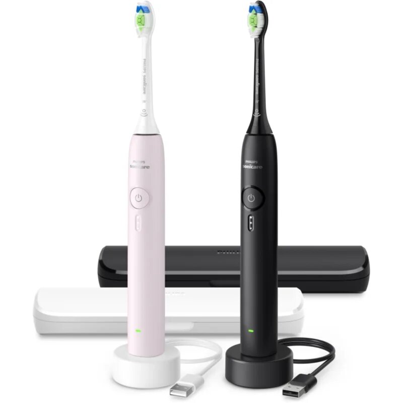 Philips Sonicare 3100 HX4072/42 Sonic elektromos fogkefe dupla csomagolás Pink & Black 1 db