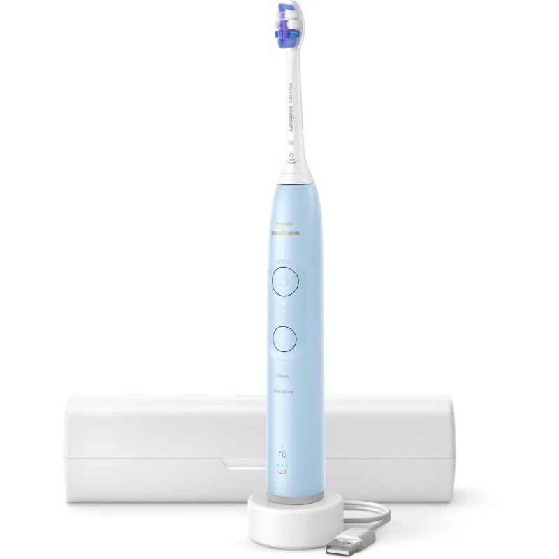 Philips Sonicare 6100 HX7406/02 Sonic elektromos fogkefe utazó tokkal Light Blue 1 db