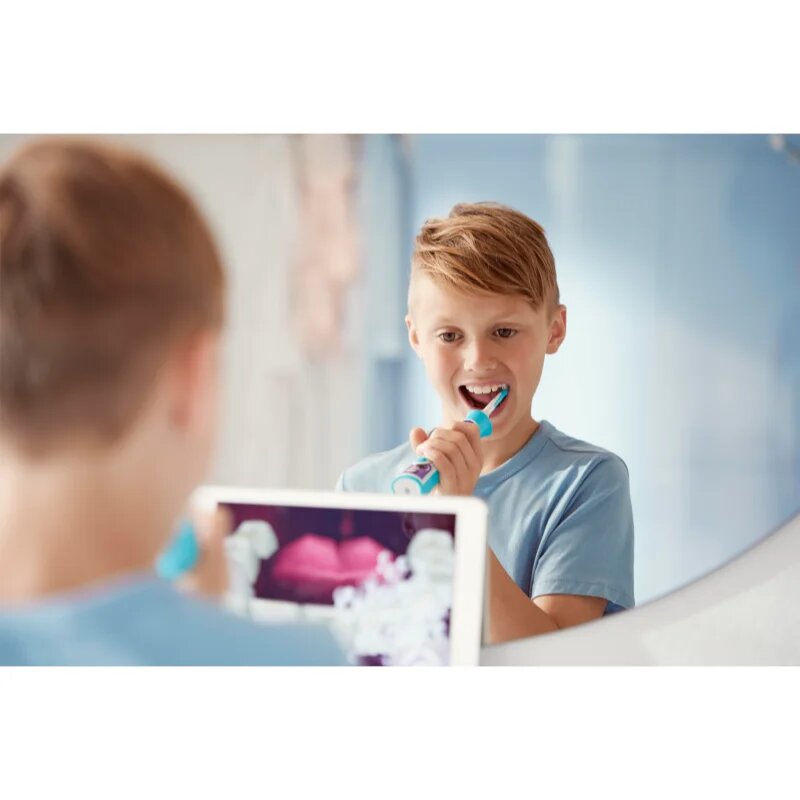 Philips Sonicare For Kids HX6322/04 szónikus elektromos gyermek fogkefék Bluetooth összeköttetéssel Aqua 1 db