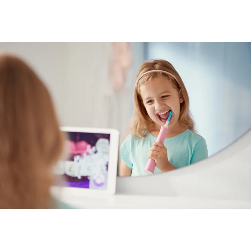 Philips Sonicare For Kids HX6352/42 szónikus elektromos gyermek fogkefék Bluetooth összeköttetéssel Pink 1 db