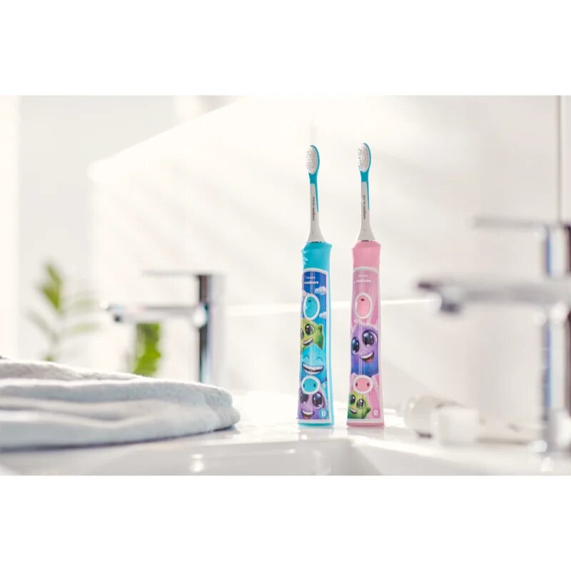 Philips Sonicare For Kids HX6352/42 szónikus elektromos gyermek fogkefék Bluetooth összeköttetéssel Pink 1 db