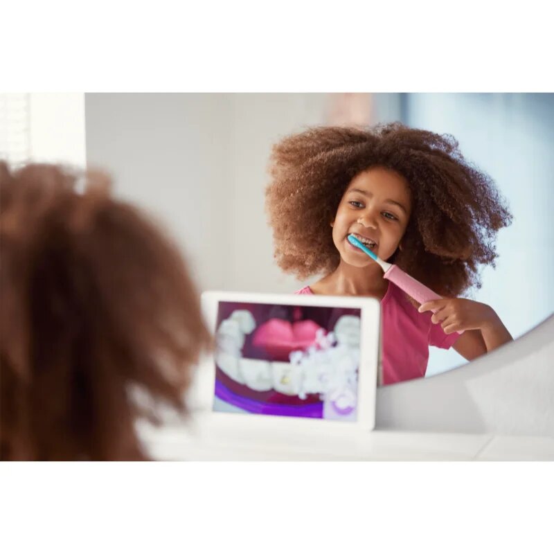 Philips Sonicare For Kids HX6352/42 szónikus elektromos gyermek fogkefék Bluetooth összeköttetéssel Pink 1 db