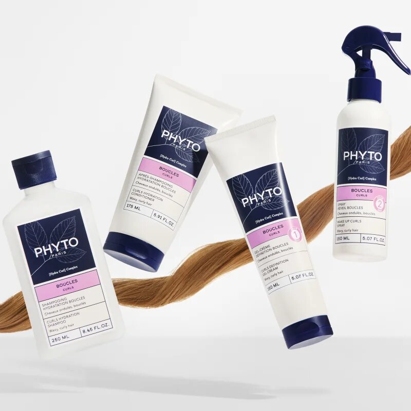 Phyto Curls Hydratation Shampoo hidratáló sampon a hullámos és göndör hajra 250 ml