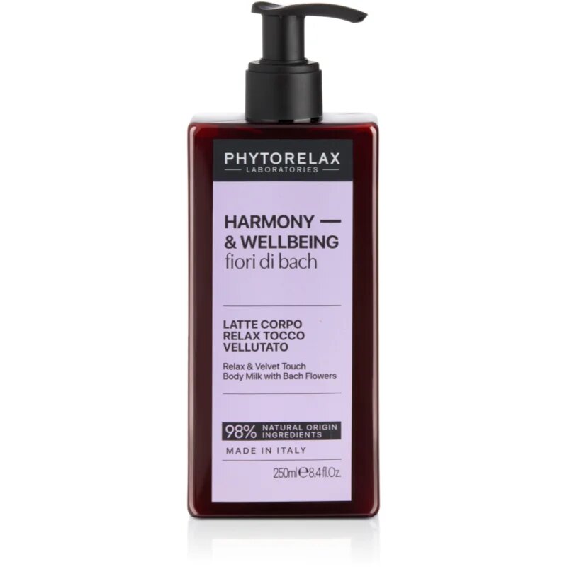 Phytorelax Laboratories Fiori di Bach relaxáló testápoló tej 250 ml