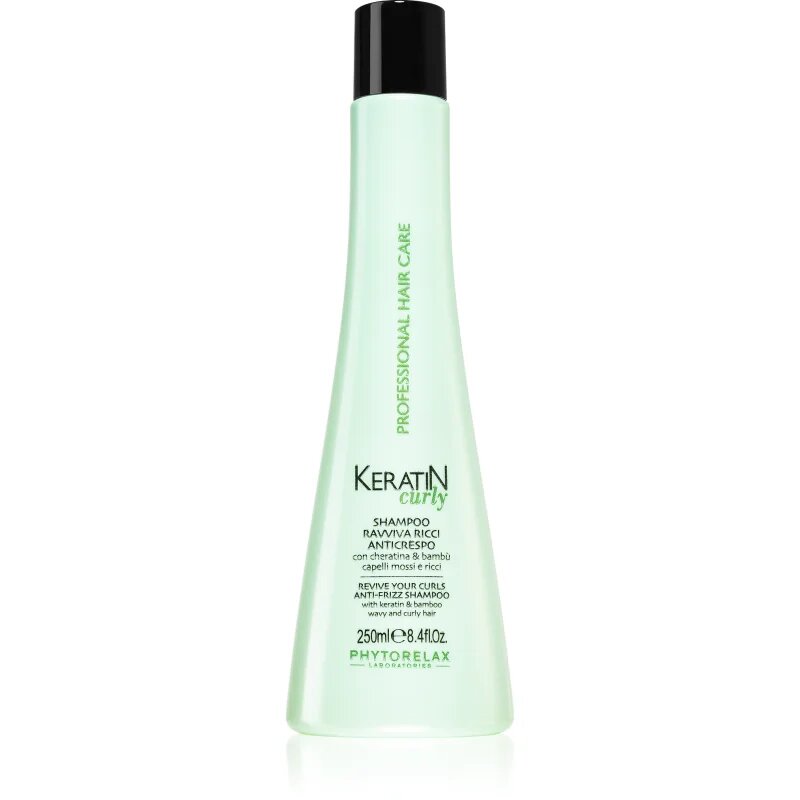 Phytorelax Laboratories Keratin Curly sampon hullámos és göndör hajra töredezés ellen 250 ml