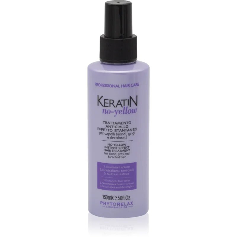 Phytorelax Laboratories Keratin No-Yellow spray a sárga tónus ellen 150 ml