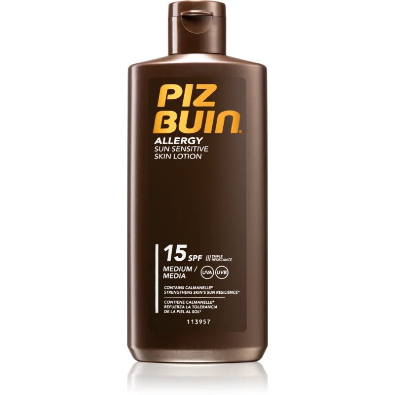 Piz Buin Allergy naptej érzékeny bőrre SPF 15 200 ml