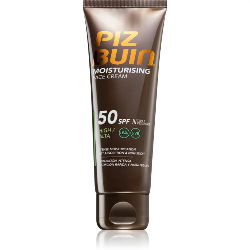 Piz Buin Moisturising napozókrém arcra hidratáló hatással SPF 50 50 ml