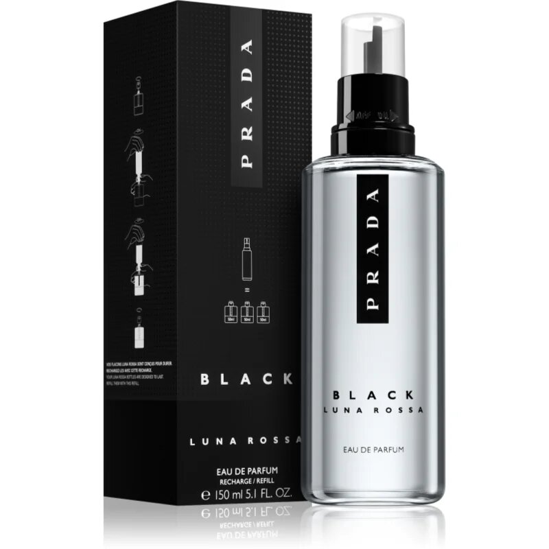 Prada Luna Rossa Black Eau de Parfum utántöltő uraknak Refill 150 ml