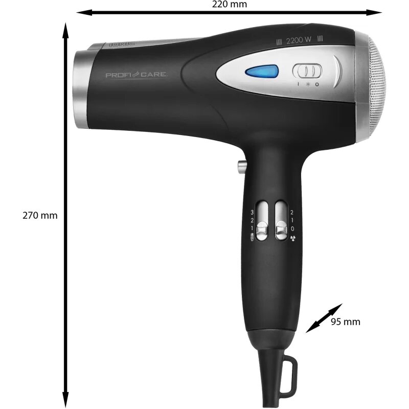 ProfiCare HTD 3113 hajszárító Black 1 db