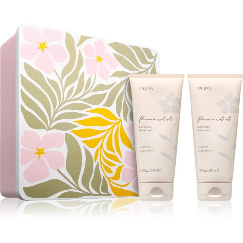 PUPA Milano Flower Artist Kit ajándékszett testre illattal Bright Sakura