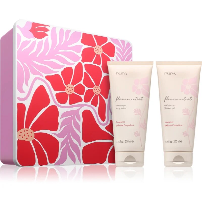 PUPA Milano Flower Artist Kit ajándékszett testre illattal Delicate Coquelicot 1 db