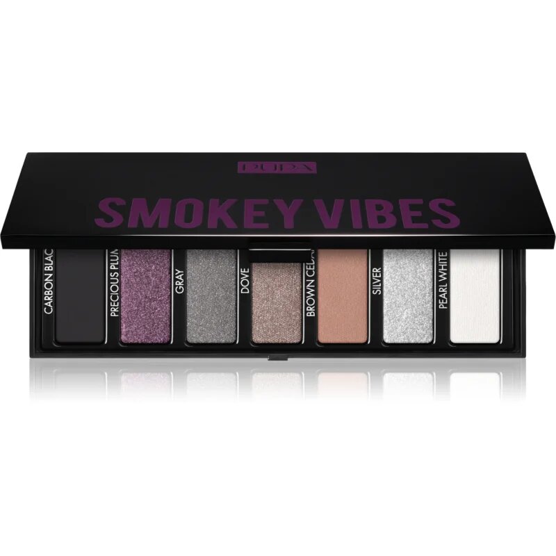 PUPA Milano Make-up Stories Compact Eyeshadow Palette szemhéjfesték paletta árnyalat Smokey Vibes 13.3 g