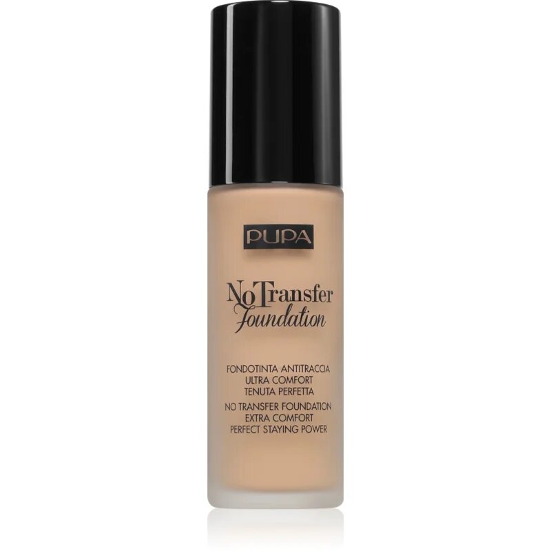 PUPA Milano No Transfer Foundation hidratáló alapozó SPF 15 árnyalat Nude 30 ml