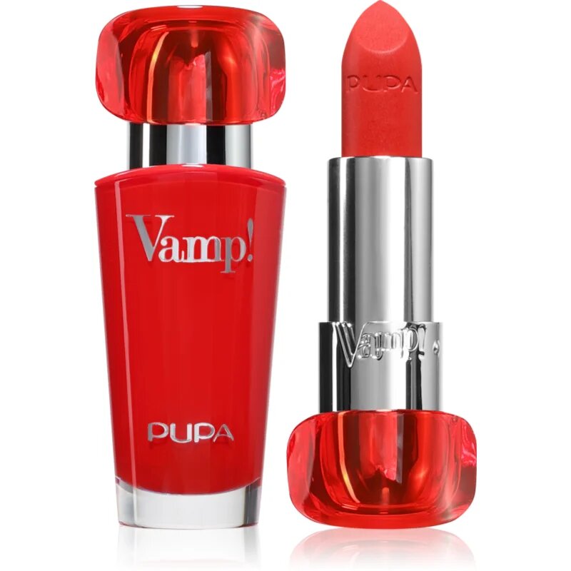 PUPA Milano Vamp! Luminous Lipstick rúzs a telt ajkakért árnyalat 304 Red Flame 3.5 g