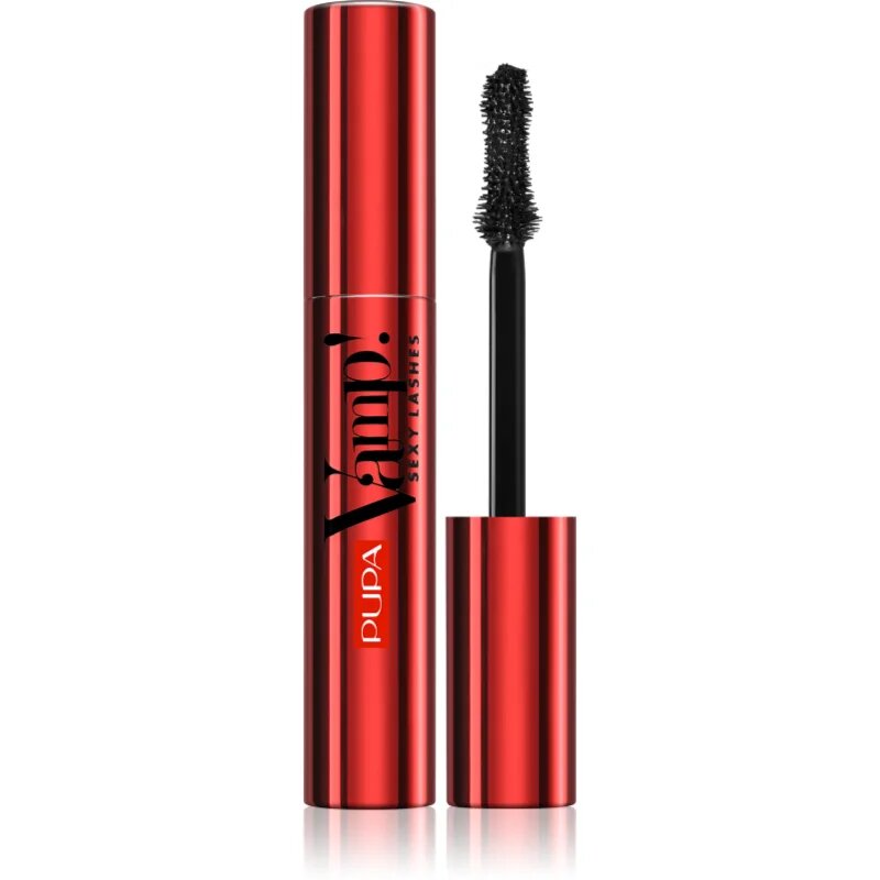 PUPA Milano Vamp! Sexy Lashes erősítő szempillaspirál extrém hatás és intenzív megjelenés árnyalat 011 Black 12 ml