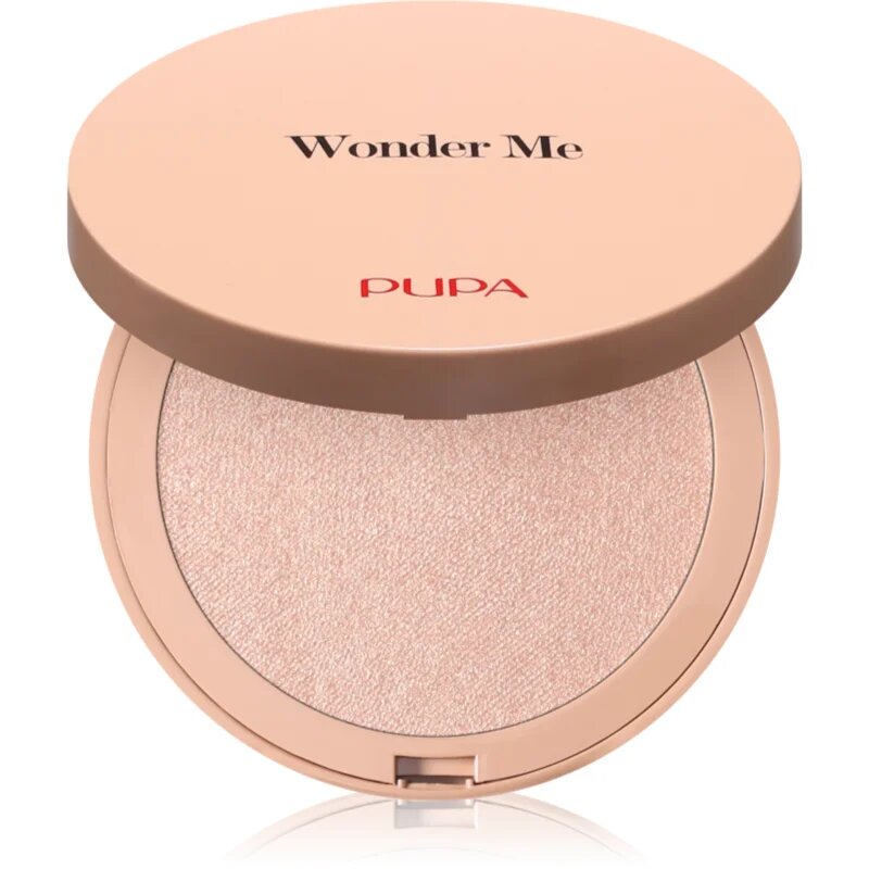 PUPA Milano Wonder Me Glow kompakt púderes élénkítő arcra árnyalat 101 - Rose Gold 7.5 g