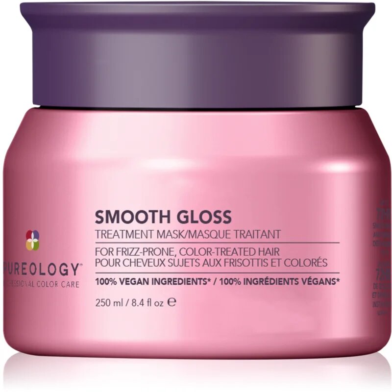 Pureology Smooth Gloss tápláló hajmaszk hölgyeknek 250 ml