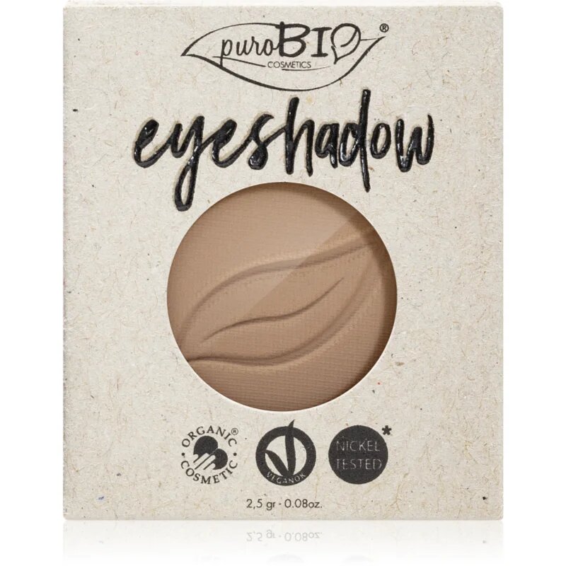 puroBIO Cosmetics Compact Eyeshadows szemhéjfesték utántöltő árnyalat 02 Dove Gray 25 g