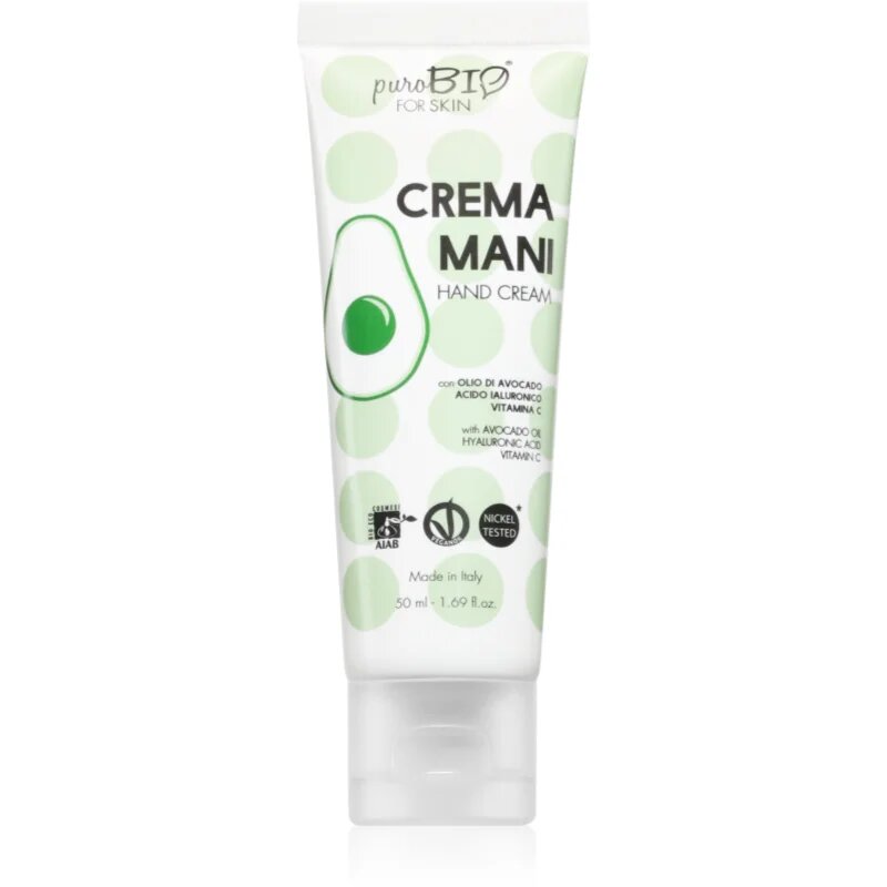 puroBIO Cosmetics For Skin tápláló krém kézre 50 ml