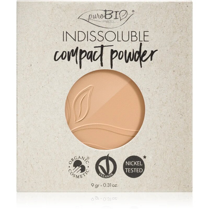 puroBIO Cosmetics Indissouble kompakt púder utántöltő árnyalat 03 9 g