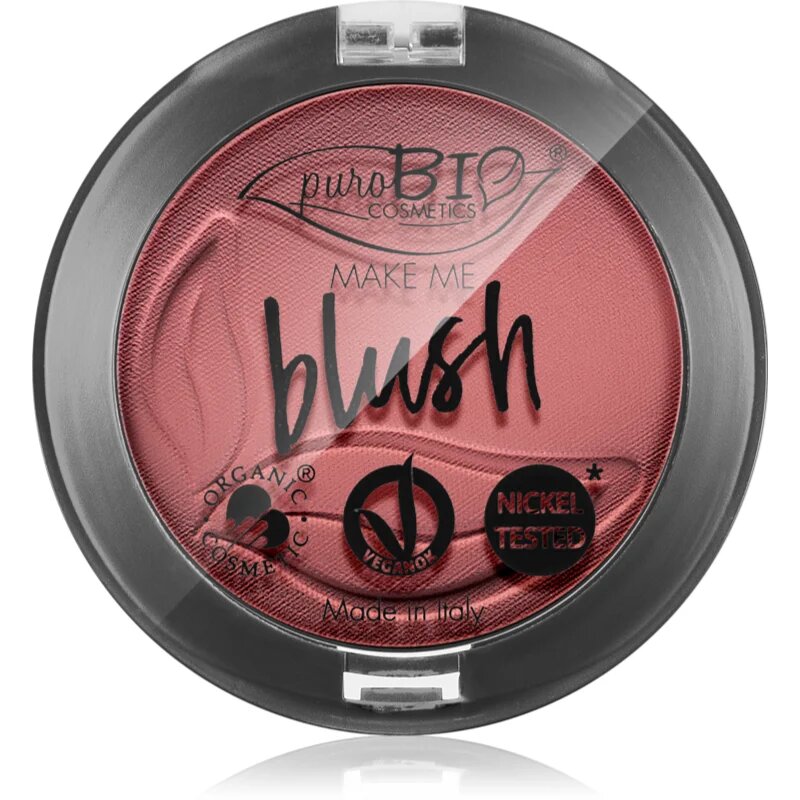 puroBIO Cosmetics Long-lasting Blush púderes arcpír árnyalat 06 Cherry Blossom 5.2 g