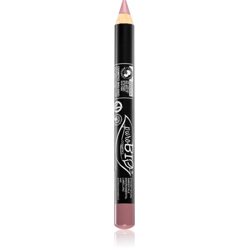 puroBIO Cosmetics Pencil Lipstick multifunkciós ceruza szemre szájra és arcra árnyalat 24 Pink Rossetto 23 g
