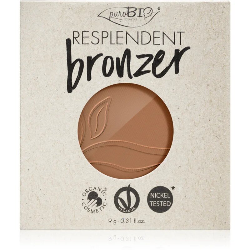 puroBIO Cosmetics Resplendent bronzosító utántöltő árnyalat 01 Pale Brown 9 g