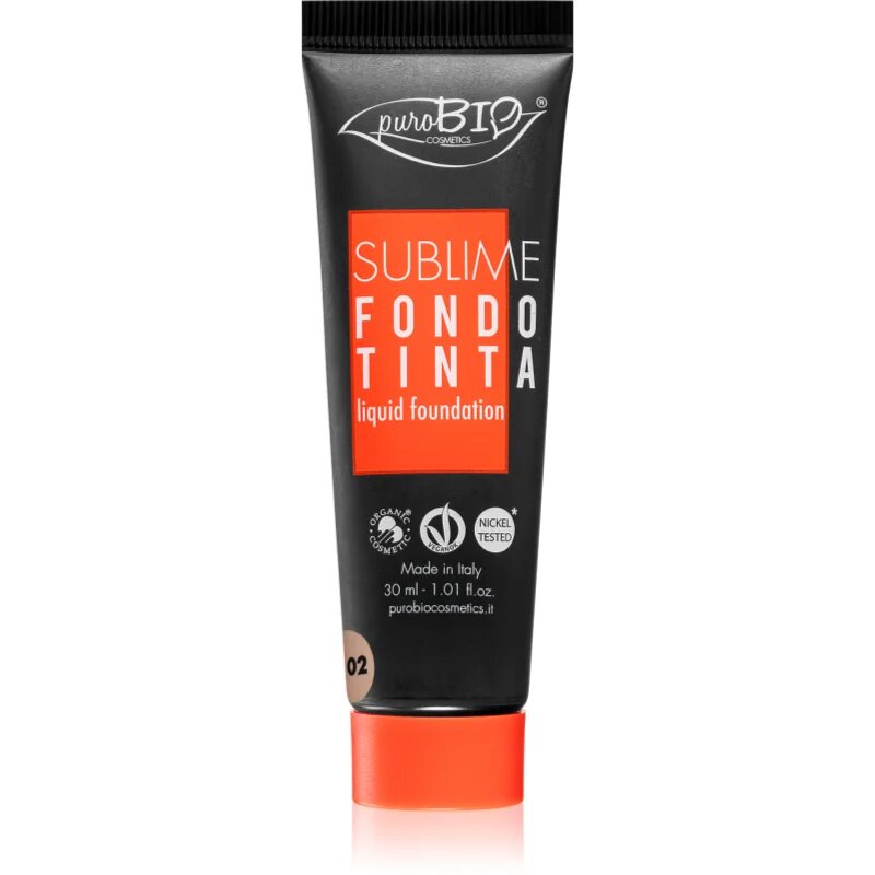 puroBIO Cosmetics Sublime folyékony make-up árnyalat 02 30 ml