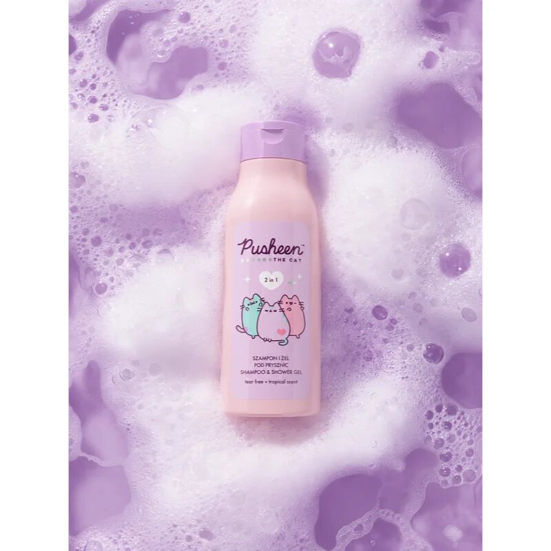 Pusheen 2 in 1 sampon és tusfürdő gél 2 in 1 400 ml