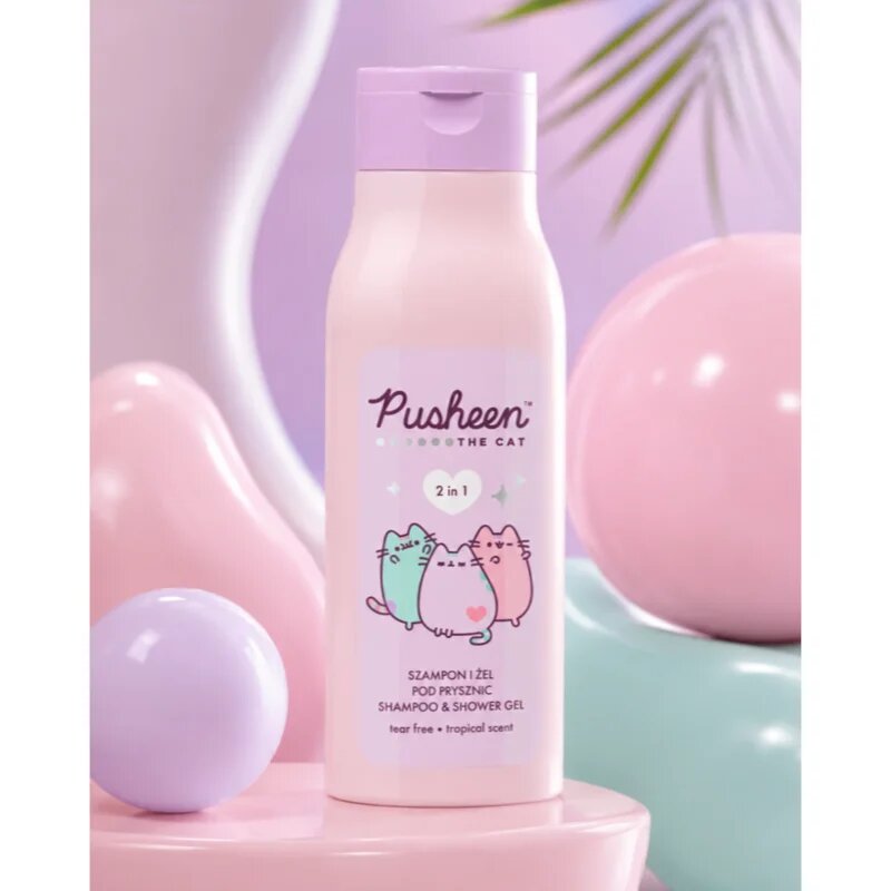 Pusheen 2 in 1 sampon és tusfürdő gél 2 in 1 400 ml