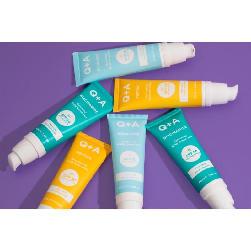 Q+A Squalane védőkrém az egész arcra SPF 50 50 ml