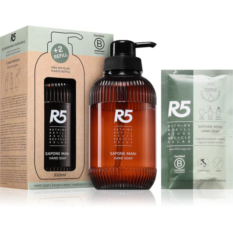 R5 Sapone Mani folyékony szappan + utántöltő