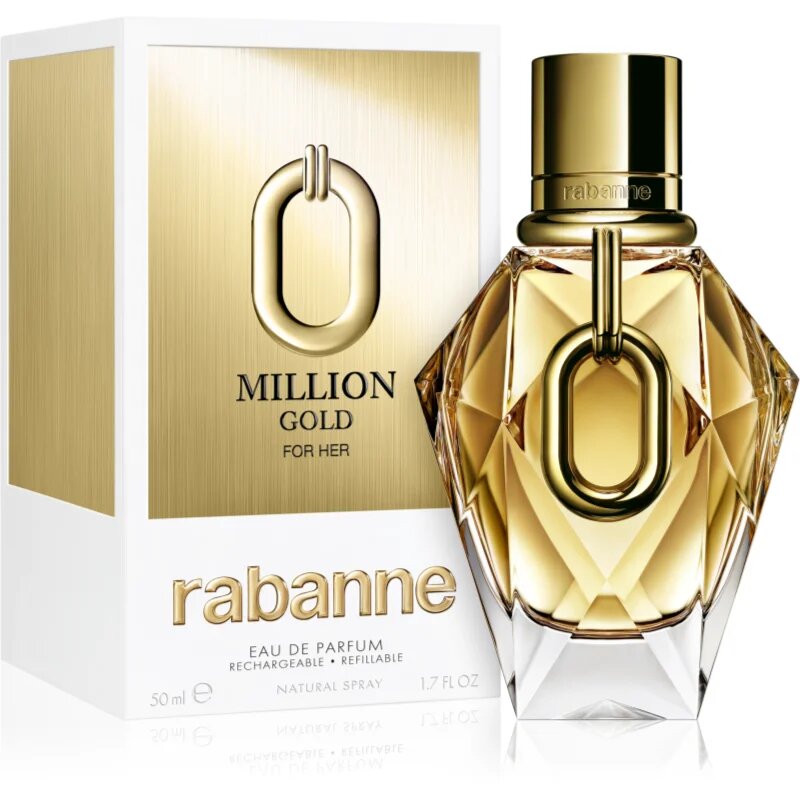 Rabanne Million Gold For Her Eau de Parfum utántölthető hölgyeknek 50 ml