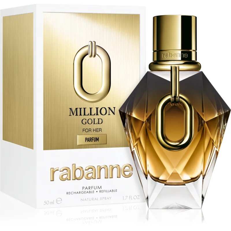 Rabanne Million Gold For Her Le Parfum parfüm utántölthető hölgyeknek 50 ml