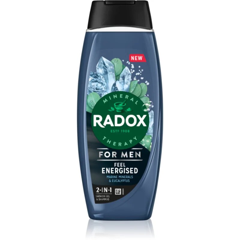 Radox Feel Energised fürdőgél férfiaknak 2 az 1-ben 450 ml
