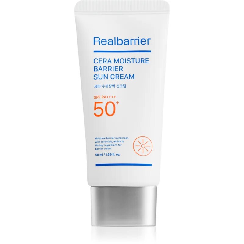 Real Barrier Cera Moisture Barrier Sun Cream regeneráló és védő krém SPF 50+ 50 ml