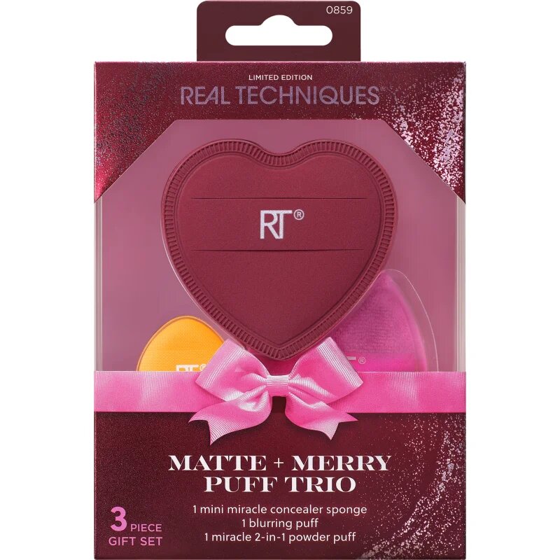 Real Techniques Matte + Merry Puff Trio applikátor szett