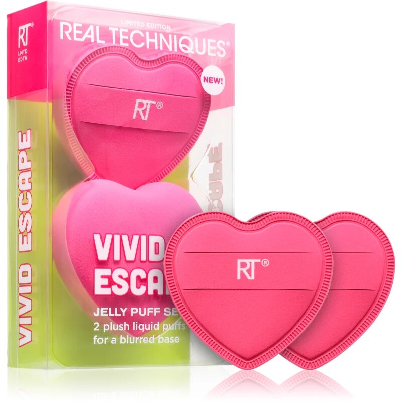 Real Techniques Vivid Escape All About that Base Puff Set sminkszivacs 2 db