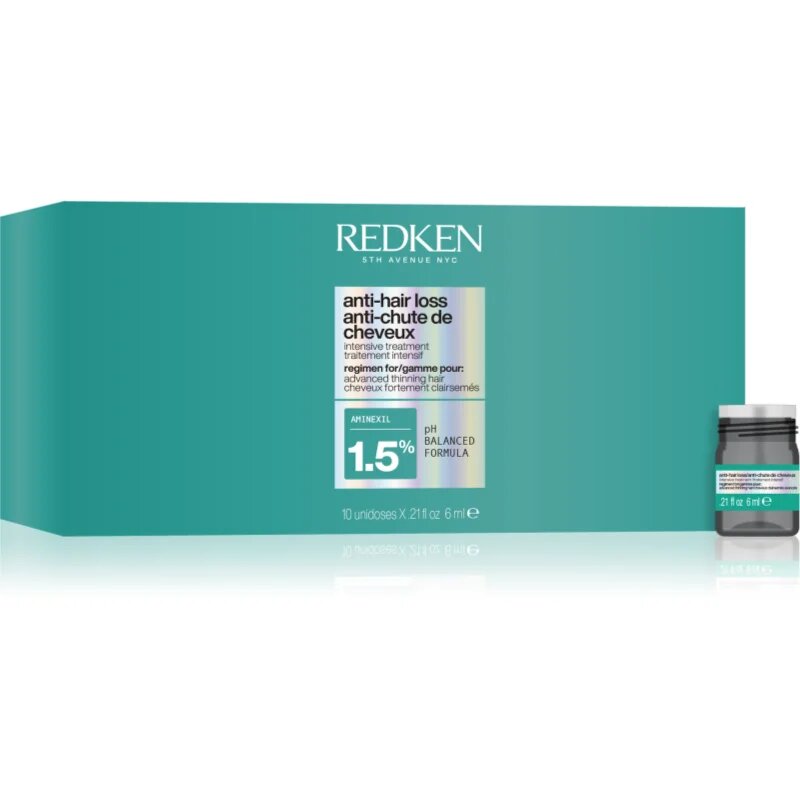 Redken Anti-Hair Loss Intensive Treatment intenzív hajkúra hajhullás ellen 1.5% Aminexil 10x6 ml