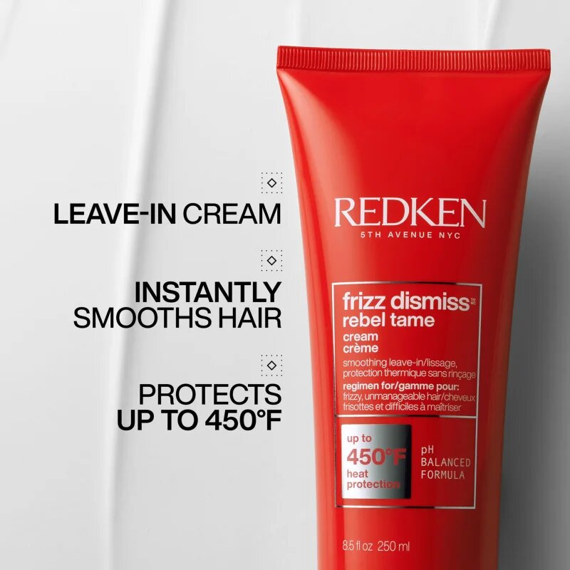 Redken Frizz Dismiss hővédő krém a rakoncátlan haj kisimítására 250 ml