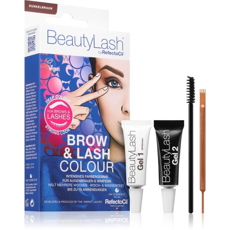RefectoCil BeautyLash Brow & Lash Colour szemöldökfesték Szempillákra és szemöldökre árnyalat Dark Brown 1 db