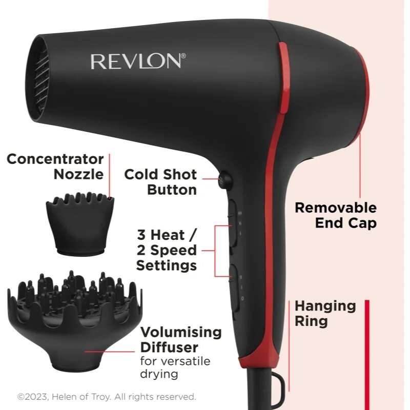 Revlon Beauty SmoothstayTM Coconut oil-infused Hair dryer hajszárító 1 db
