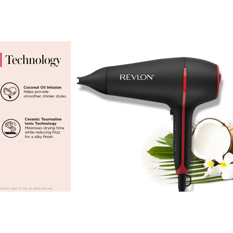 Revlon Beauty SmoothstayTM Coconut oil-infused Hair dryer hajszárító 1 db