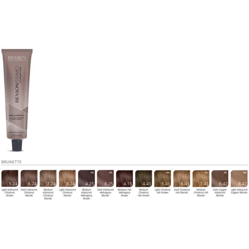Revlon Professional Revlonissimo Colorsmetique Brunette Shades tartós hajfesték a barna árnyalatú hajra 7.41 60 ml