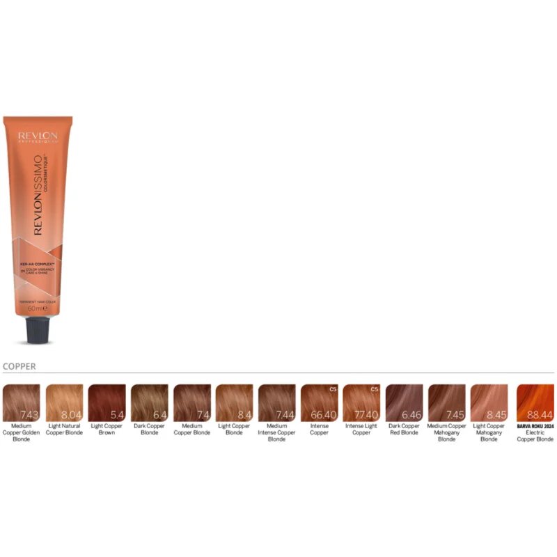 Revlon Professional Revlonissimo Colorsmetique Copper Shades tartós hajfesték 88.44 60 ml